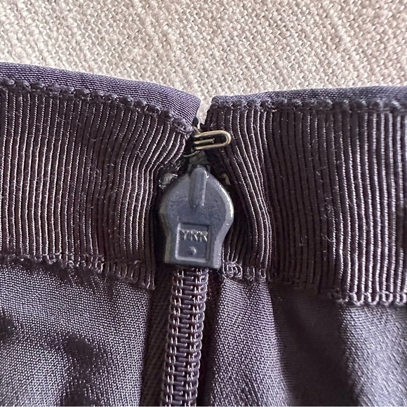 J.Crew Pleated Silk Skirt Navy Green Beanstalk Stripe Womens Sz 6 Office Preppy - Picture 5 of 12